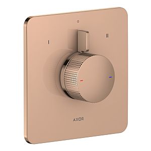 hansgrohe AXOR Citterio C mixer 49451300 trim set, concealed installation, 2 outlets, Cubic cut, polished red gold