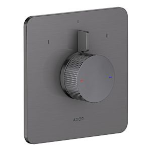 hansgrohe AXOR Citterio C mixer 49451340 concealed installation, trim set, Cubic cut, 2 outlets, brushed black chrome