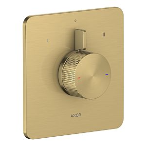 Mitigeur encastré Hansgrohe AXOR Citterio C 49451950, finition Cubic Cut, 2 sorties, laiton brossé