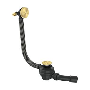 hansgrohe AXOR Exafill Complete Set 42540950 Bathtub Inlet, Drain and Overflow, brushed brass