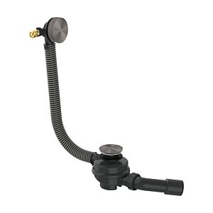 hansgrohe AXOR Flexaplus Complete Set 42541340 Drain and Overflow for Bathtub, brushed black chrome