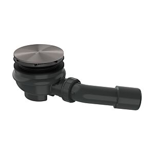 hansgrohe AXOR Staro complete set 42542340 drain fitting for shower tray, brushed black chrome