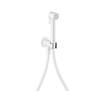 Douches bidette hansgrohe AXOR Pommeau de douche bidette 29240700 1 jet rond pour eau froide avec support de pommeau de douche et flexible de douche 1,25 m, blanc mat