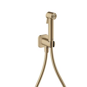 Douches bidette Hansgrohe AXOR Pommeau de douche bidette 29241140 1 jet Softsquare pour eau froide avec support de pommeau de douche et flexible de douche 1,25 m, bronze brossé