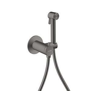 hansgrohe AXOR Bidette Showers Bidette Shower Head 29242340 1 spray type round for mixed water with shower head holder and shower hose 1.25 m, Brushed Black Chrome