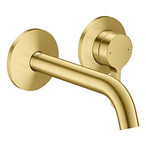 Mitigeur monocommande encastré hansgrohe AXOR One mitigeur lavabo 48170950 pour montage mural avec poignée à levier et bec 160 mm, laiton brossé