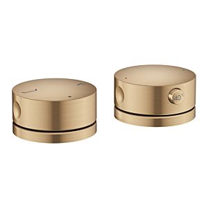 Mitigeur bain/douche 2 trous hansgrohe AXOR One 48470140 avec thermostat, bronze brossé