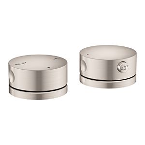 Mitigeur bain/douche 2 trous hansgrohe AXOR One 48470800 avec thermostat, finition inox