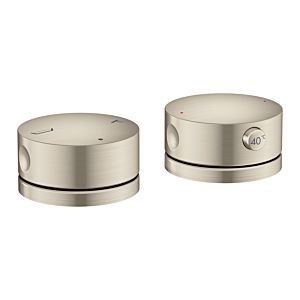 Mitigeur bain/douche 2 trous hansgrohe AXOR One 48470820 avec thermostat, nickel brossé