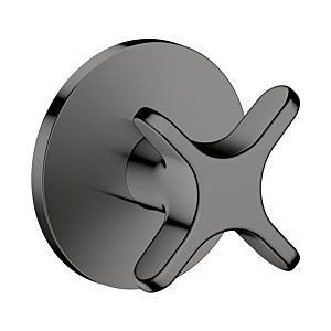 Robinet d&#39;arrêt hansgrohe AXOR One 48771330 pour installation encastrée, chrome noir poli, avec poignée croisée