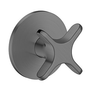 hansgrohe AXOR One shut-off valve 48771340 for concealed installation, brushed black chrome, with cross handle