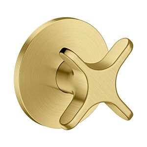 Robinet d&#39;arrêt hansgrohe AXOR One 48771950 pour installation encastrée, laiton brossé, avec poignée croisée