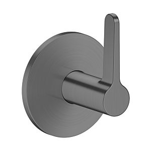 Robinet d&#39;arrêt hansgrohe AXOR One 48772340 pour installation encastrée, chrome noir brossé, avec poignée à levier