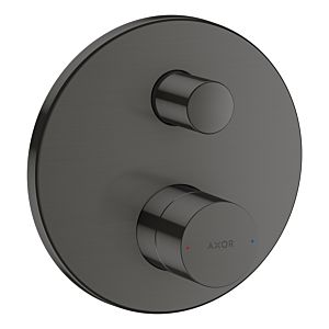 hansgrohe Axor Uno set de finition 45407340 mitigeur de bain à encastrer, poignée zéro, avec combinaison de sécurité intégrée, chrome noir brossé
