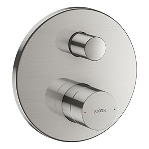 hansgrohe Axor Uno set de finition 45407800 mitigeur de bain à encastrer, poignée zéro, avec combinaison de sécurité intégrée, aspect acier inoxydable
