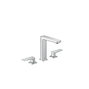 hansgrohe Metropol 160 Waschtischarmatur 32515000 chrom, 3 Loch Waschtischarmatur, Zungengriff