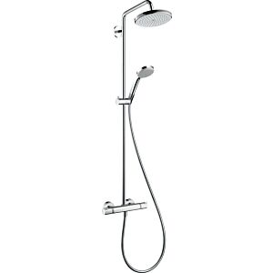 hansgrohe Croma 220 Ecosmart Showerpipe 27188000 mit Brausearm 400 mm, schwenkbar, chrom