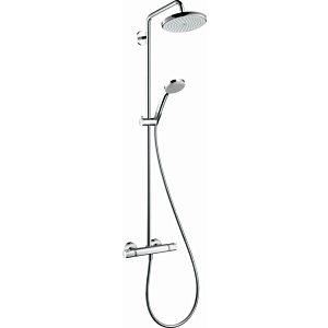 hansgrohe Croma 220 Ecosmart Showerpipe 27188000 mit Brausearm 400 mm, schwenkbar, chrom