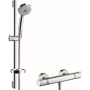 hansgrohe set de douche Croma 100 Multi 27086000 chrome, avec barre de 65 cm Unica C