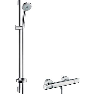 hansgrohe Brause Set Croma 100 Multi 27085000 chrom, mit 90 cm Stange Unica C