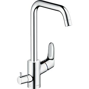 hansgrohe Spültisch Armatur Focus 31823000 chrom, schwenkbarer Auslauf, Geräteabsperrventil