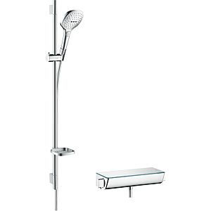 hansgrohe Brauseset Ecostat Select 27039000 E 120 Combi, chrom, DN 15, Stange 90cm, Thermostat
