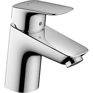 hansgrohe Logis 70 Waschtisch Armatur 71078000 chrom, Low Flow, Ablaufgarnitur, Höhe 166 mm