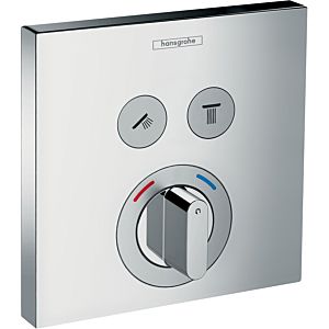hansgrohe ShowerSelect Mischer 15768000 Unterputz Armatur, für 2 Verbraucher, chrom