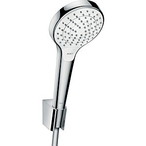 Ensemble support de douche Hansgrohe Croma Select S 110 Vario EcoSmart 28094400 avec flexible de douche, 1600 mm, blanc/chrome