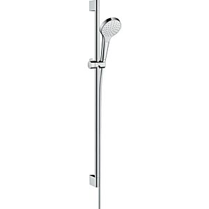 hansgrohe Croma Select S 1jet Brauseset 26574400 weiss-chrom, 90 cm Brausestange Unica Croma