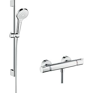hansgrohe Croma Select S Combi set de douche 27013400 blanc- chromé , set de douche 65 cm