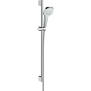 hansgrohe Croma Select E Vario Brause Set 26592400 weiss chrom, 90 cm Brausestange Unica Croma