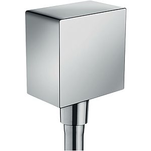 hansgrohe Fixfit Square Schlauchanschluss 26455000 chrom, Rückflussverhinderer und Kunststoffwinkel