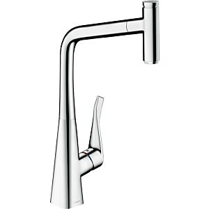hansgrohe Metris Select M7115-H320 Küchenarmatur 73803000, chrom, ausziehbarer Auslauf, mit sBox