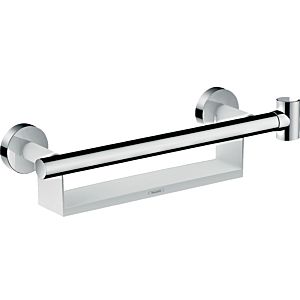 hansgrohe Comfort Select 26328400 blanc / chrome, avec étagère et support de douche