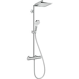 hansgrohe Crometta E Showerpipe 240 1jet 27281000 mit Thermostat, mit EcoSmart 9 l/min, chrom