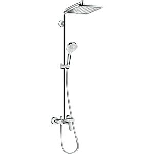 hansgrohe Crometta E 240 Showerpipe 27284000 chrom, 1jet, 24 x 24 cm, mit Einhebelmischer