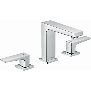 hansgrohe Metropol 110 Waschtischarmatur 32514000 chrom, 3 Loch Waschtischarmatur, Zungengriff