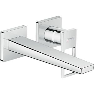 hansgrohe Metropol Waschtischarmatur 74526000 chrom, für Wandmontage, Bügelgriff, 225mm