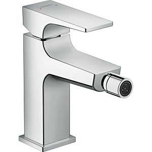 hansgrohe Metropol Bidetarmatur 32520000 chrom, Zungengriff, mit Push-Open Ablaufgarnitur