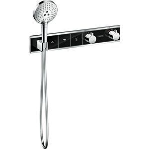 Hansgrohe RainSelect Brausethermostat 15356600 chrom-schwarz, für 3 Verbraucher