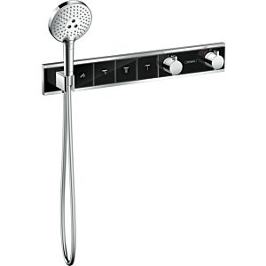Hansgrohe RainSelect Brausethermostat 15357600 chrom-schwarz, für 4 Verbraucher