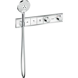 Hansgrohe RainSelect Brausethermostat 15356400 chrom-weiss, für 3 Verbraucher