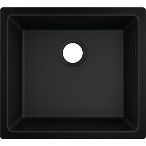 hansgrohe Unterbauspüle 43431170 500 x 450 mm, 1 Hauptbecken, graphitschwarz