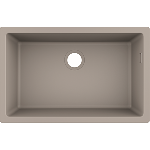 hansgrohe Unterbauspüle 43432380 710 x 450 mm, 1 Hauptbecken, betongrau