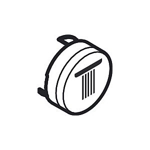 hansgrohe ShowerSelect Druckknopf 92571450 für UP-Thermostat, Taste Regenstrahl groß, weiß