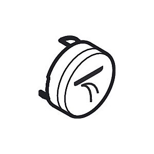 hansgrohe ShowerSelect Druckknöpfe 92574610 für UP-Thermostat, schwarz, Taste Schwallstrahl