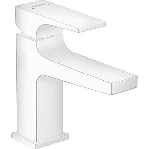 hansgrohe Metropol Waschtisch-Einhebelmischer 32500700 Ausladung 127mm, Push-Open Ablaufgarnitur, mattweiß