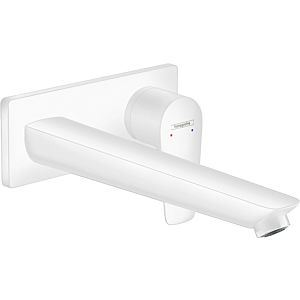 hansgrohe Talis E Fertigmontageset 71734700 Unterputz-Waschtischeinhebelmischer, mattweiß, Auslauf 225 mm