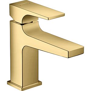 hansgrohe Metropol single lever basin mixer 32500990 projection 127mm, push-open waste set, polished gold optic
